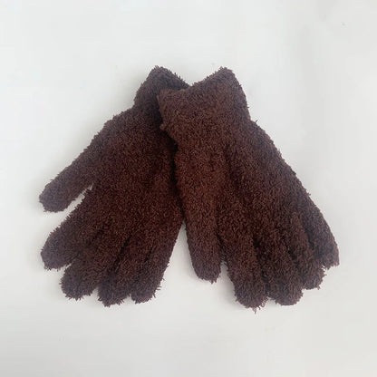 Women'S Fashion Solid Color Polyester Gloves 1 Pair