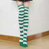 Women'S Fashion Stripe Polyester Over The Knee Socks 2 Pieces