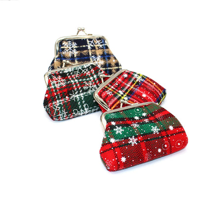 Women'S Flower Snowflake Cotton Lock Clasp Wallets