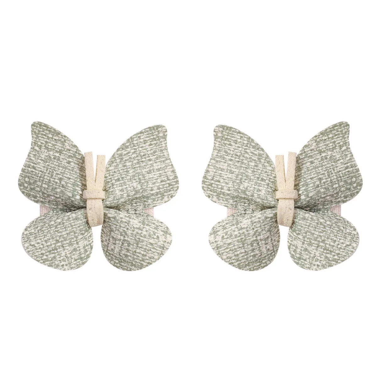 Women'S Girl'S Retro Sweet Butterfly Pu Leather Hair Clip