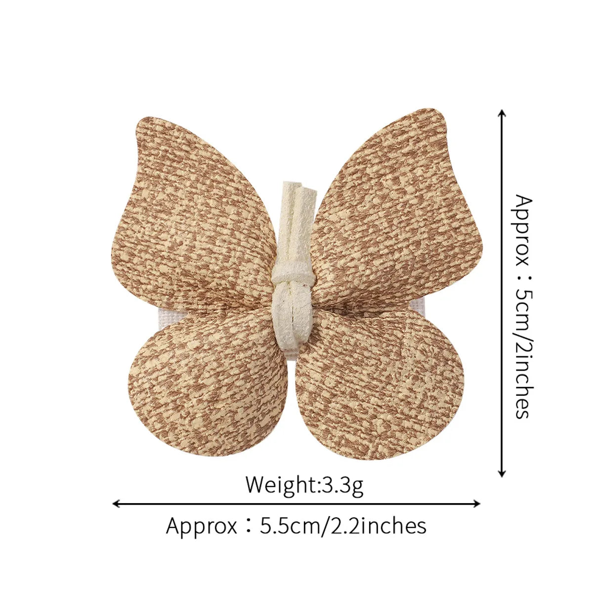 Women'S Girl'S Retro Sweet Butterfly Pu Leather Hair Clip