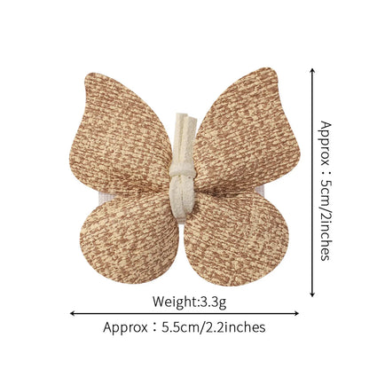 Women'S Girl'S Retro Sweet Butterfly Pu Leather Hair Clip