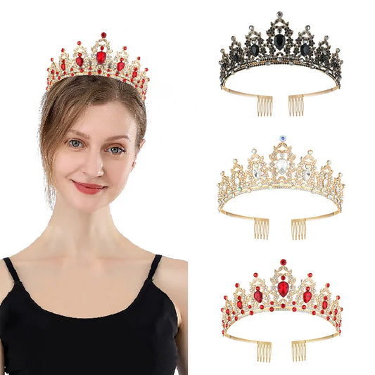 Women'S Glam Luxurious Crown Alloy Plating Inlay Rhinestones Crown