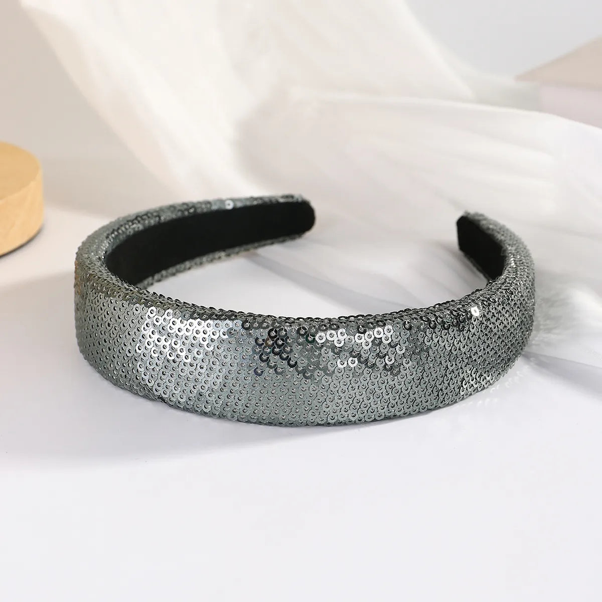 Women'S Glam Luxurious Round Dots Polka Dots Sequin Plastic Cloth Sequins Embroidery Hair Band