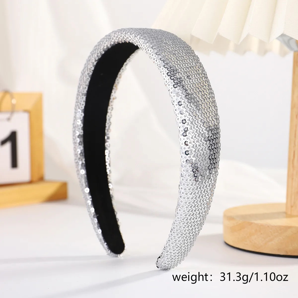 Women'S Glam Luxurious Round Dots Polka Dots Sequin Plastic Cloth Sequins Embroidery Hair Band