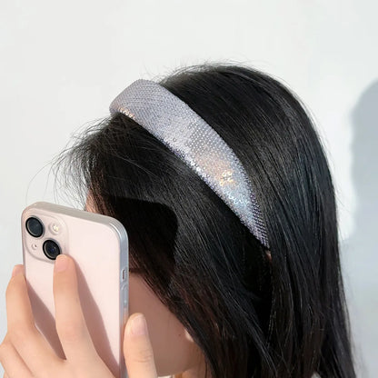 Women'S Glam Luxurious Round Dots Polka Dots Sequin Plastic Cloth Sequins Embroidery Hair Band