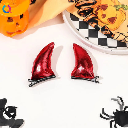 Women'S Gothic Hip-Hop Color Block Hair Clip Hair Band