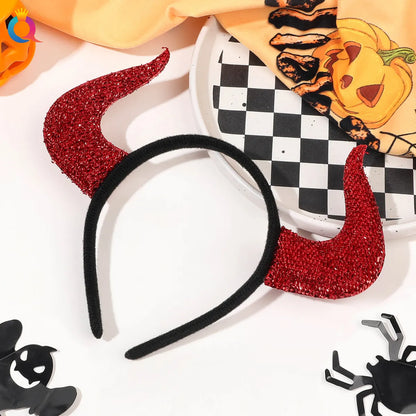 Women'S Gothic Hip-Hop Color Block Hair Clip Hair Band