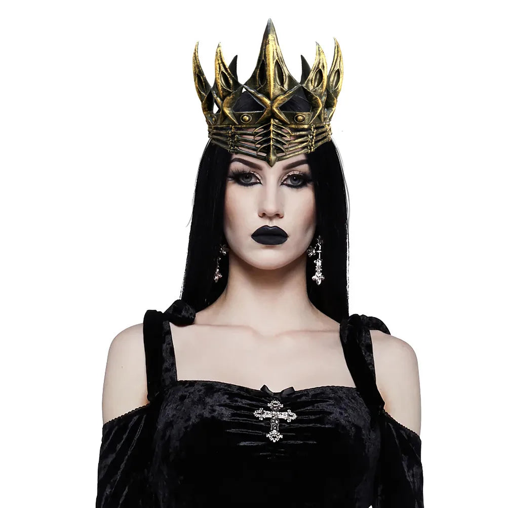 Women'S Gothic Solid Color Iron Crown