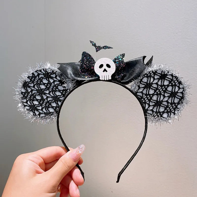 Women'S Hip-Hop Funny Halloween Pattern Pumpkin Alloy Mixed Materials Hair Clip Hair Band