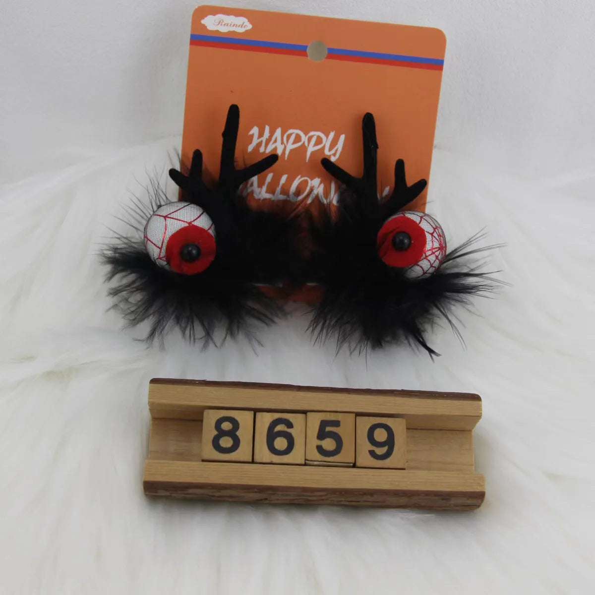 Women'S Hip-Hop Funny Halloween Pattern Pumpkin Alloy Mixed Materials Hair Clip Hair Band