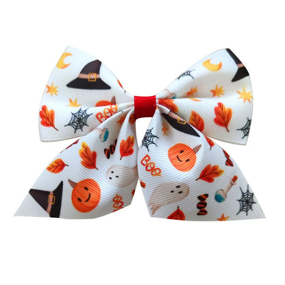 Women'S Hip-Hop Funny Halloween Pattern Pumpkin Cloth Thread Belt Hair Clip