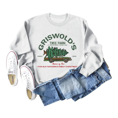 Women'S Hoodie Long Sleeve Hoodies & Sweatshirts Printing Christmas Christmas Tree Letter