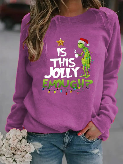 Women'S Hoodie Long Sleeve Hoodies & Sweatshirts Printing Christmas Letter