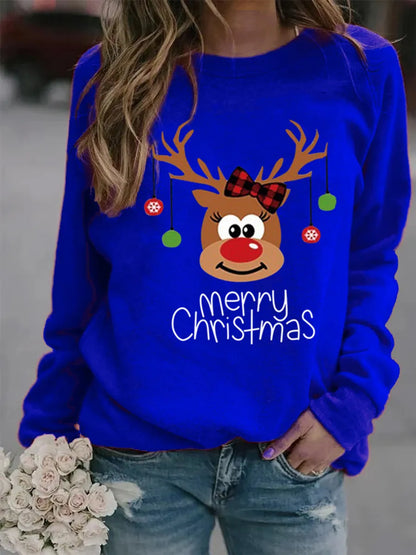 Women'S Hoodie Long Sleeve Hoodies & Sweatshirts Printing Casual Letter Deer