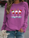 Women'S Hoodie Long Sleeve Hoodies & Sweatshirts Printing Christmas Wine Glass