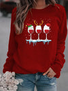 Women'S Hoodie Long Sleeve Hoodies & Sweatshirts Printing Christmas Wine Glass