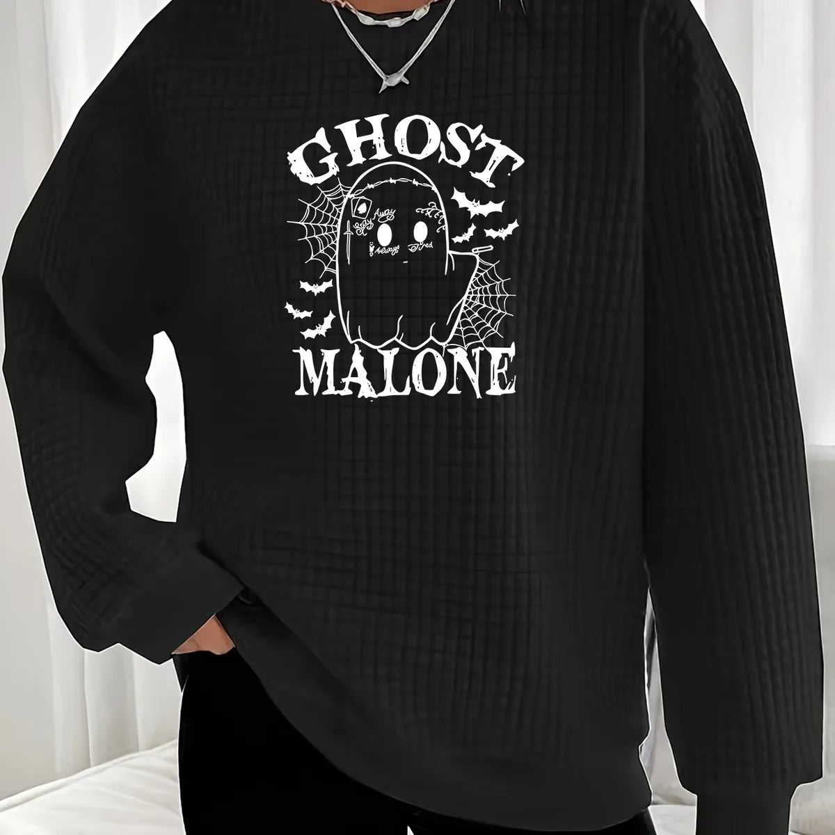 Women'S Hoodies Long Sleeve Printing Casual Halloween Pattern Letter Ghost