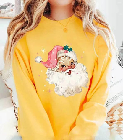 Women'S Hoodies Long Sleeve Printing Christmas Santa Claus