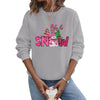 Women'S Hoodies Long Sleeve Thermal Transfer Printing Casual Christmas Tree Letter Snowman