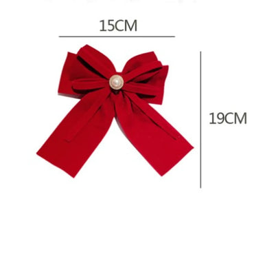 Women'S Ig Style Bow Knot Cloth Inlay Artificial Pearls Hair Clip