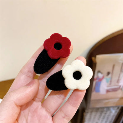 Women'S IG Style Cute Korean Style Flower Velvet Hair Clip