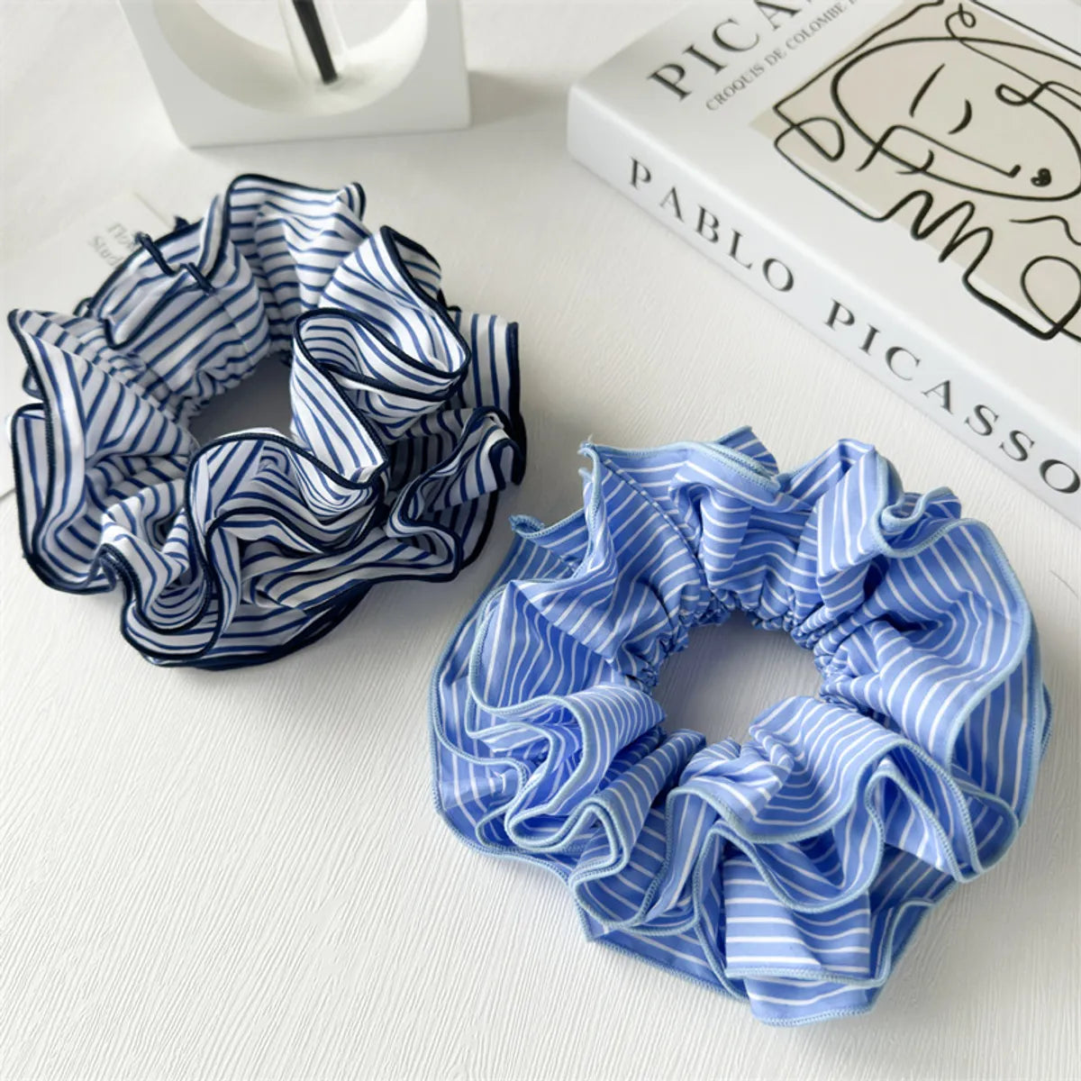 Women'S IG Style French Style Stripe Cloth Hair Tie