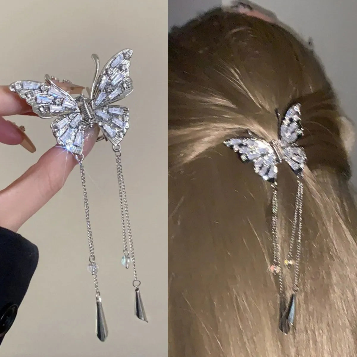 Women'S IG Style Korean Style Butterfly Arylic Plating Hair Clip Hair Claws