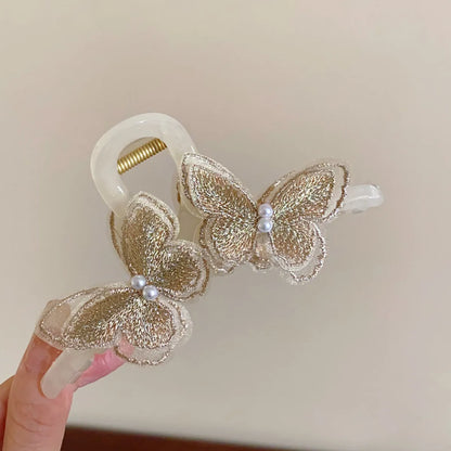 Women'S IG Style Korean Style Butterfly Arylic Plating Hair Clip Hair Claws