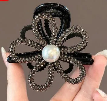 Women'S IG Style Korean Style Flower Plastic Inlay Rhinestones Hair Clip Hair Claws