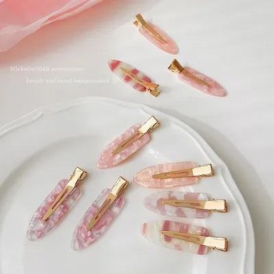 Women'S IG Style Marble Alloy Acetic Acid Sheets Hair Clip