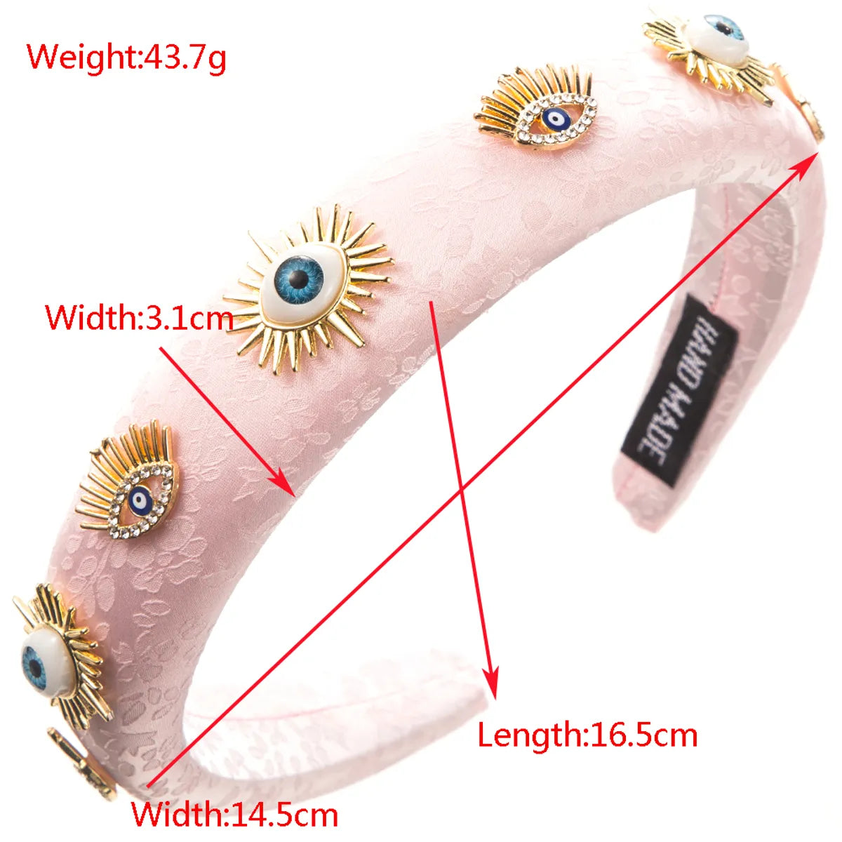 Women'S IG Style Novelty Cool Style Devil'S Eye Alloy Cloth Inlay Rhinestones Hair Band