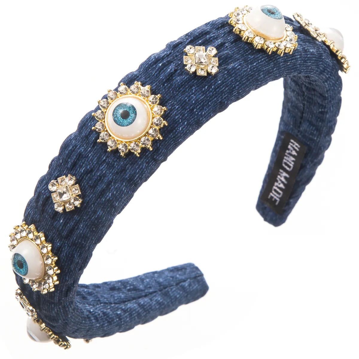 Women'S IG Style Novelty Modern Style Devil'S Eye Alloy Cloth Inlay Crystal Hair Band