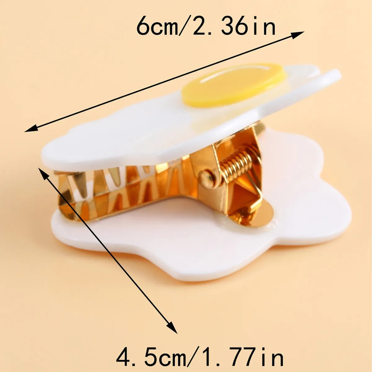 Women'S IG Style Simple Style Poached Egg Arylic Hair Claws