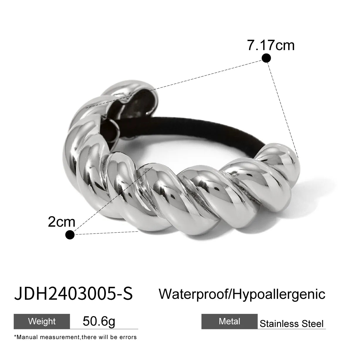 Women'S IG Style Simple Style Twist 304 Stainless Steel Hair Tie