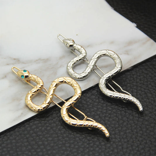 Women'S IG Style Snake Alloy Plating Inlay Rhinestones Hair Clip