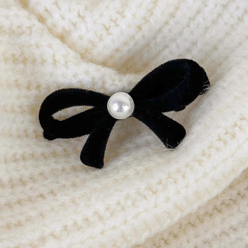 Women'S Ig Style Sweet Bow Knot Alloy Inlay Pearl Hair Clip