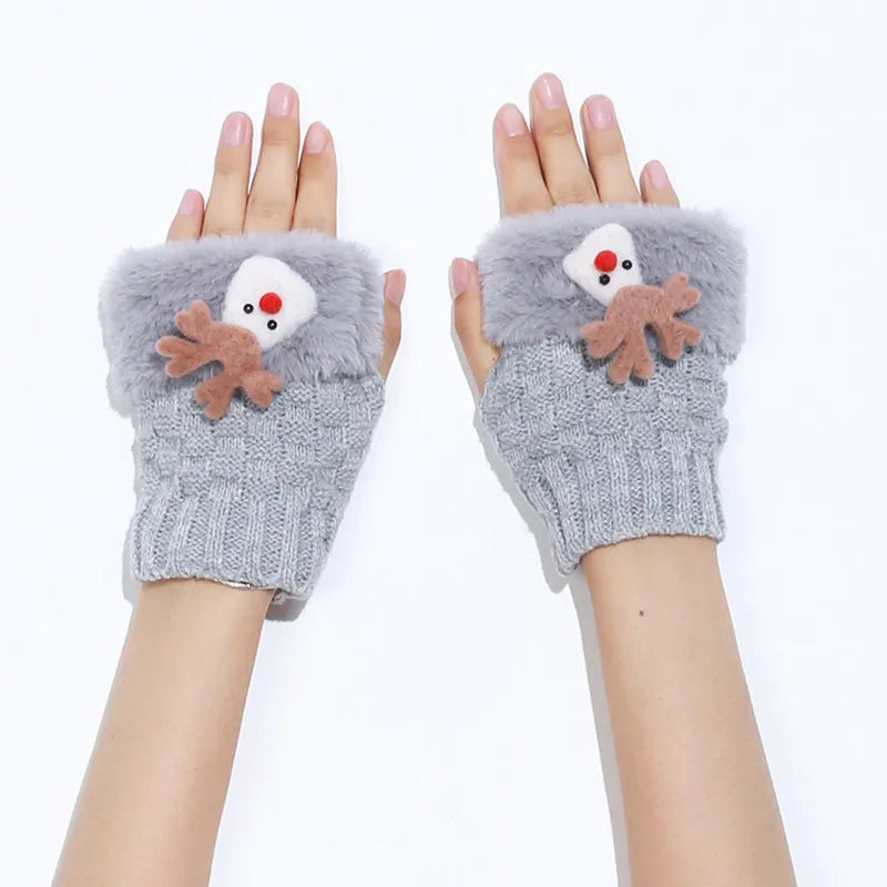 Women'S IG Style Sweet Bow Knot Bell Elk Gloves