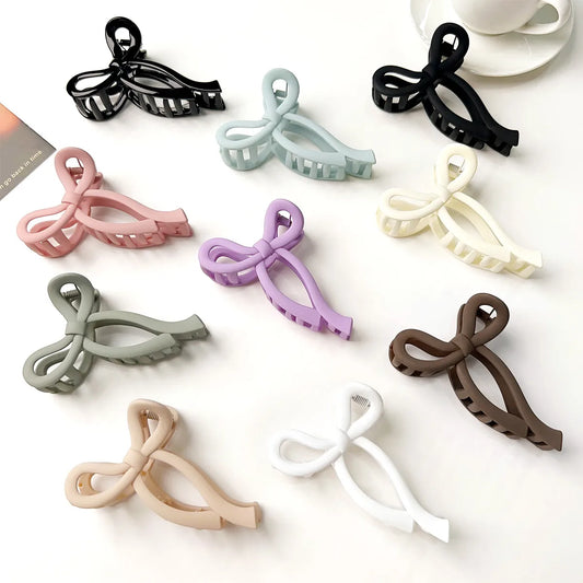 Women'S IG Style Sweet Bow Knot Plastic Hollow Out Hair Claws