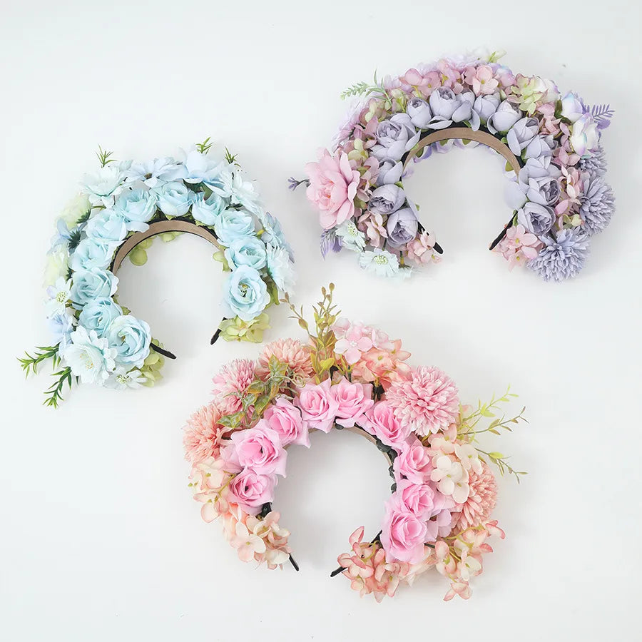 Women'S IG Style Sweet Flower Plastic Cloth Hair Band