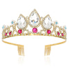 Women'S IG Style Water Droplets Heart Shape Alloy Plating Hollow Out Inlay Crystal Rhinestones Crown