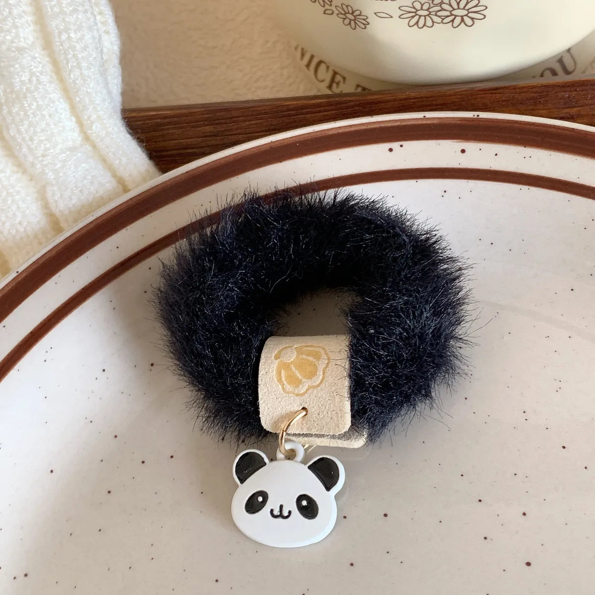 Women'S Korean Style Animal Floral Flannel Hair Tie