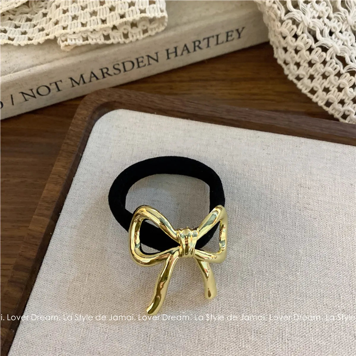 Women'S Korean Style IG Style Bow Knot Metal Hair Tie