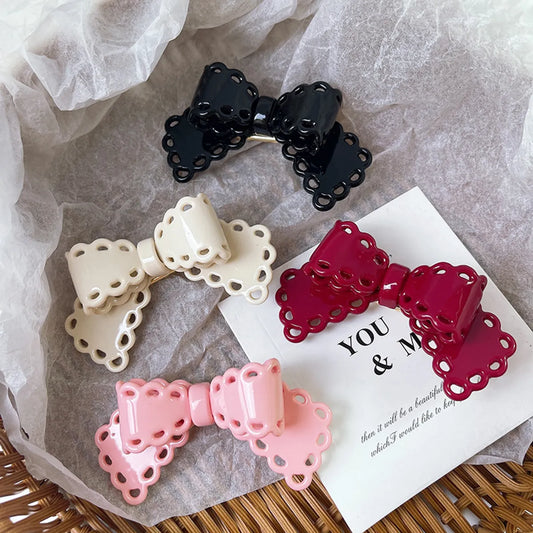 Women'S Lady Bow Knot Acetic Acid Sheets Handmade Hair Clip