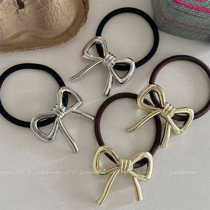 Women'S Lady Bow Knot Alloy Hair Tie