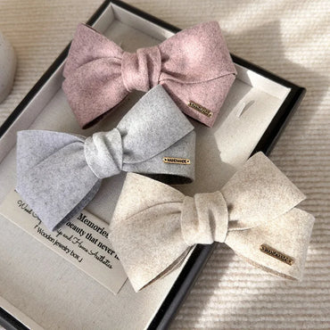 Women'S Lady Bow Knot Cloth Hair Clip