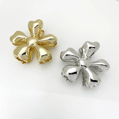 Women'S Lady Flower Alloy Plating Hair Claws