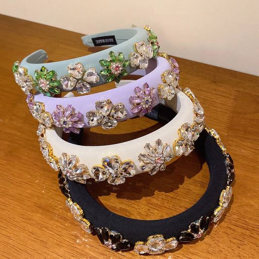 Women'S Lady Flower Rhinestone Hair Band