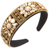 Women'S Lady Modern Style Korean Style Flower Alloy Inlay Rhinestones Glass Hair Band