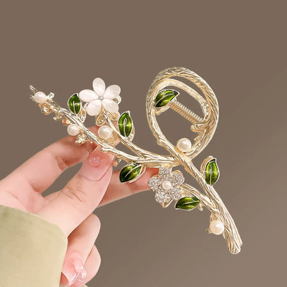 Women'S Lady Pastoral Flower Alloy Hair Claws